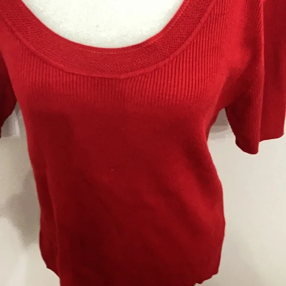 EC Evan Picone Shade of Red Blouse Size XL - Picture 9 of 12